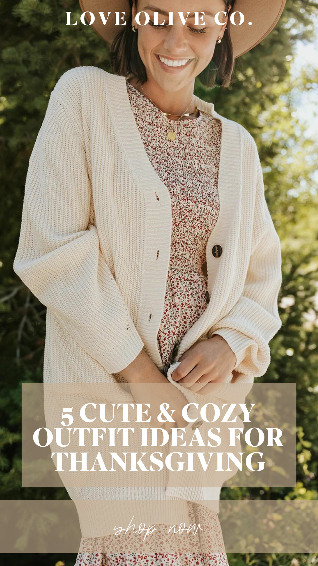 5 cute and cozy outfit ideas for thanksgiving. www.www.loveoliveshop.com