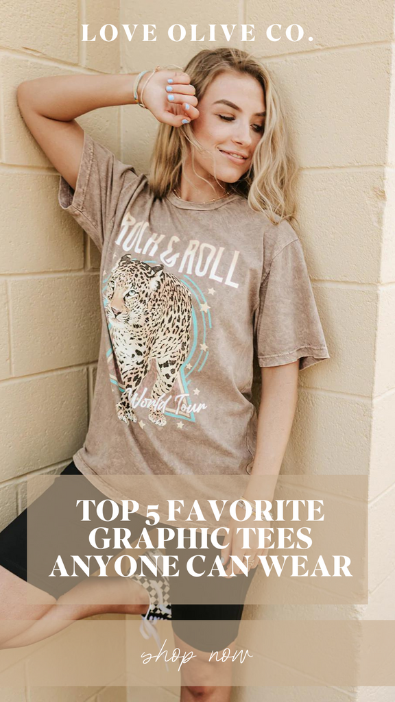 top 5 graphic tees anyone can wear. www.www.loveoliveshop.com