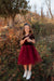 Little Girl's Bridget Dress-Burgundy