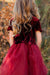 Little Girl's Bridget Dress-Burgundy