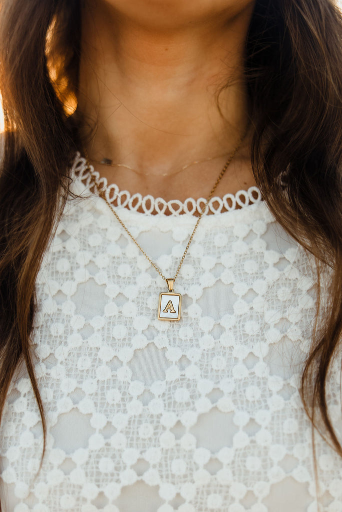 Brilee Initial Necklace-Gold