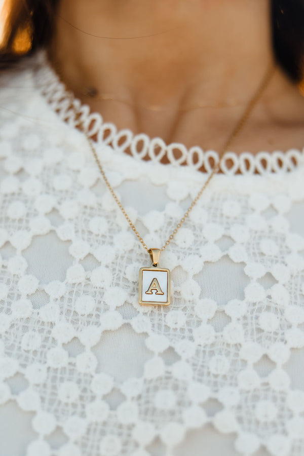 Brilee Initial Necklace-Gold