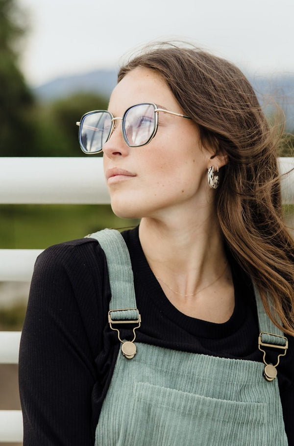 Timeless Blue Light Glasses-Dark Green