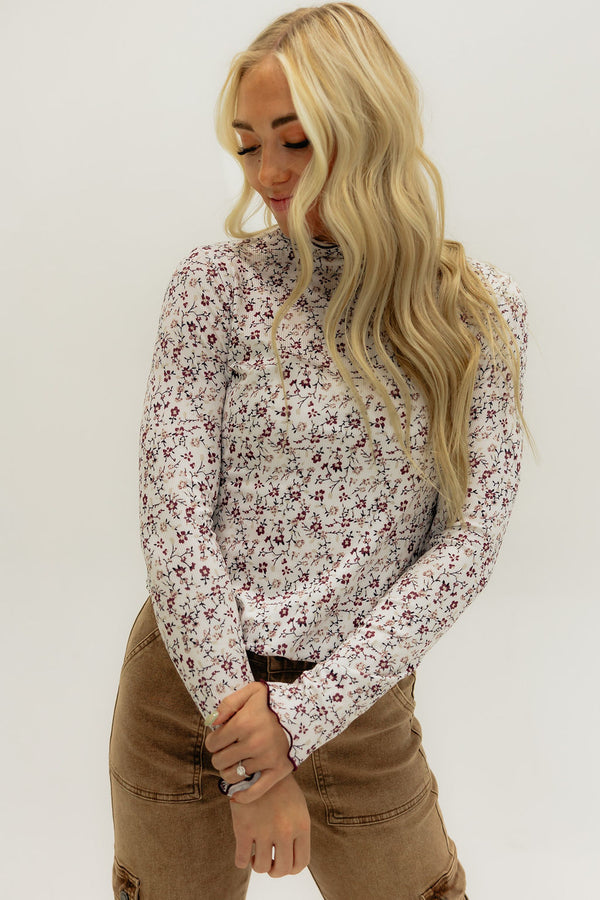 Arlington Top-Burgundy Multi