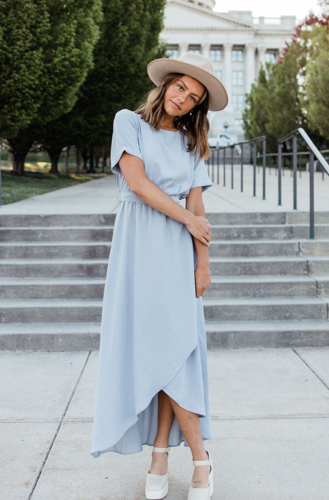 Bevy Dress-Dusty Blue