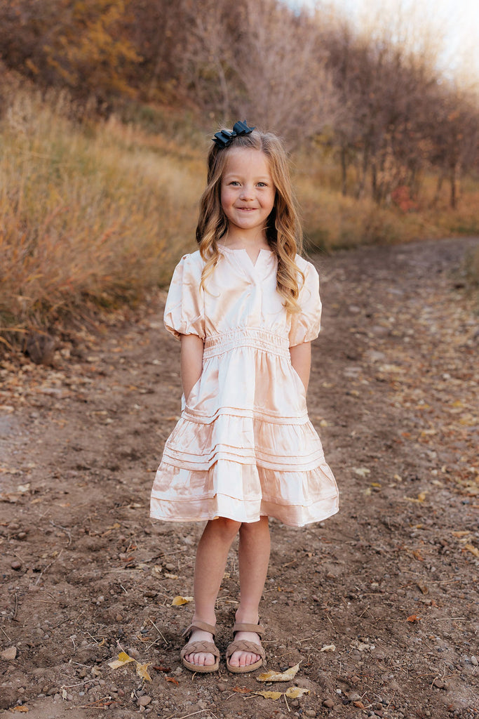 Girl's Bella Dress-Pearl