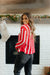 Brynlee Cardigan-Red/Ivory