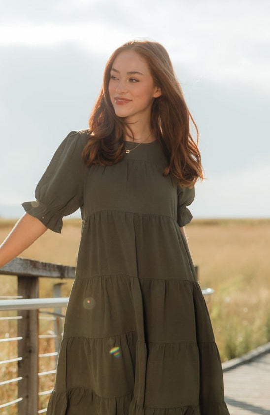 Faith Dress-Olive