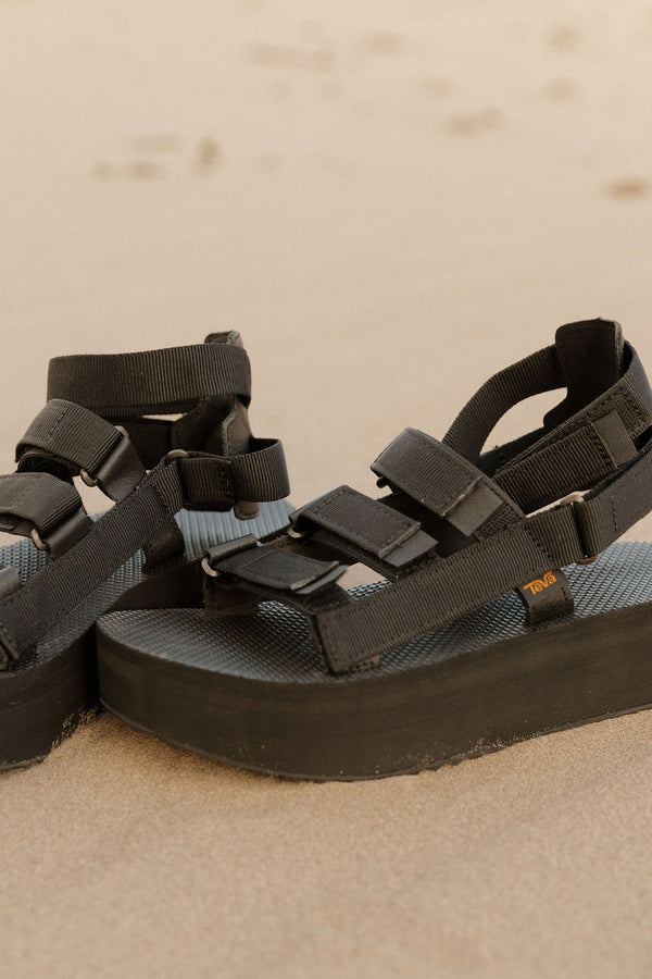 Teva Flatform Mevia Sandals-Black