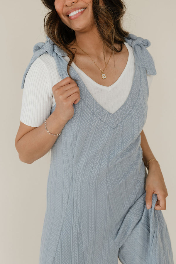 Kyra Overalls-Dusty Blue