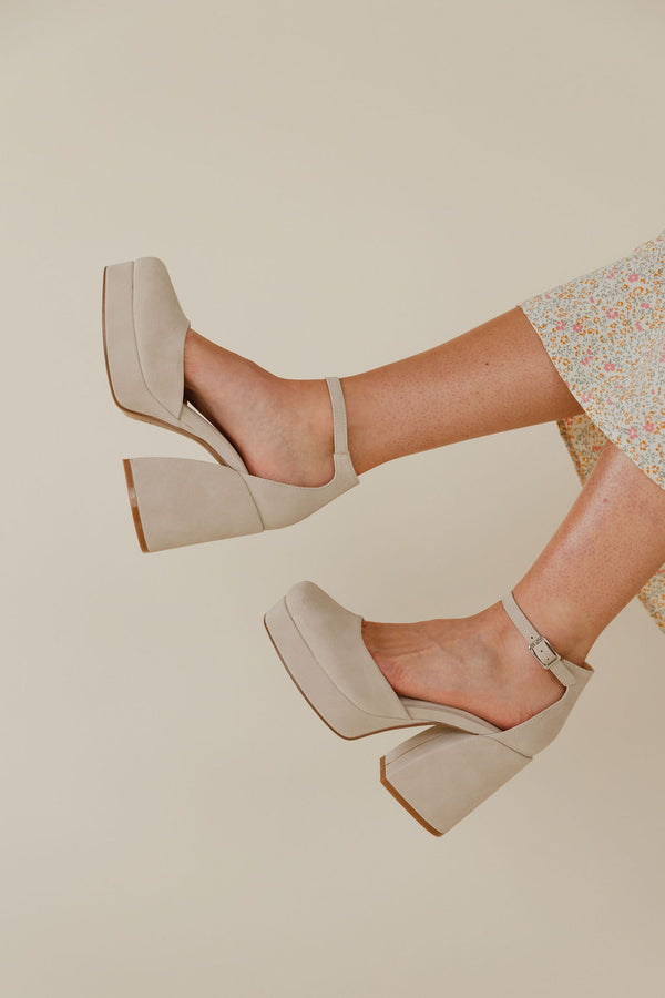 Oslo Heels-Light Grey