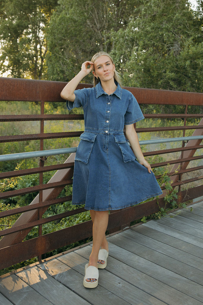 Hayes Dress-Denim