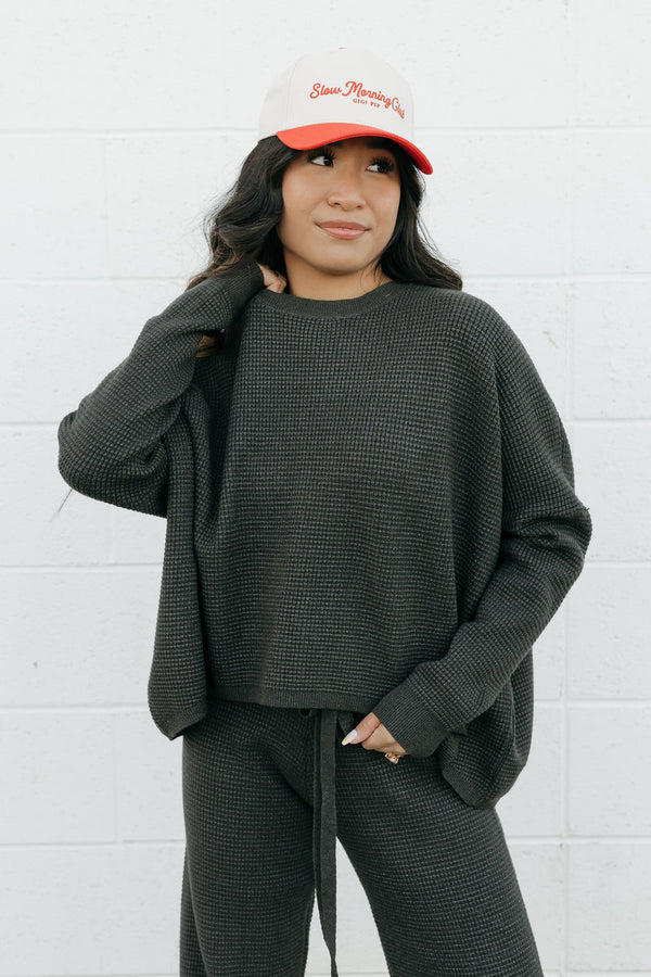 Kaydee Sweater-Heathered Charcoal