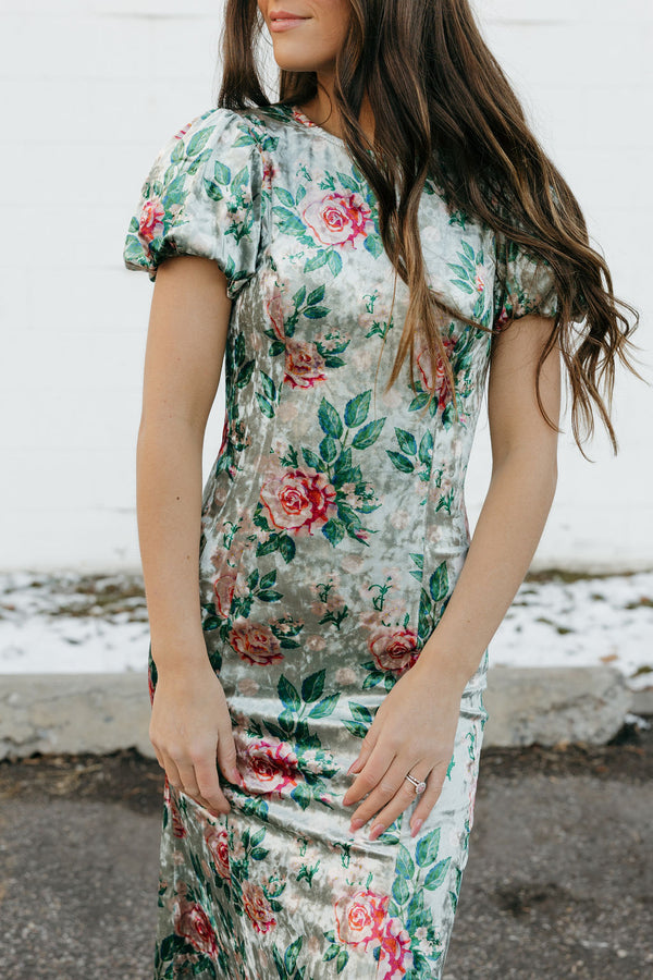 Elise Dress-Mint Floral