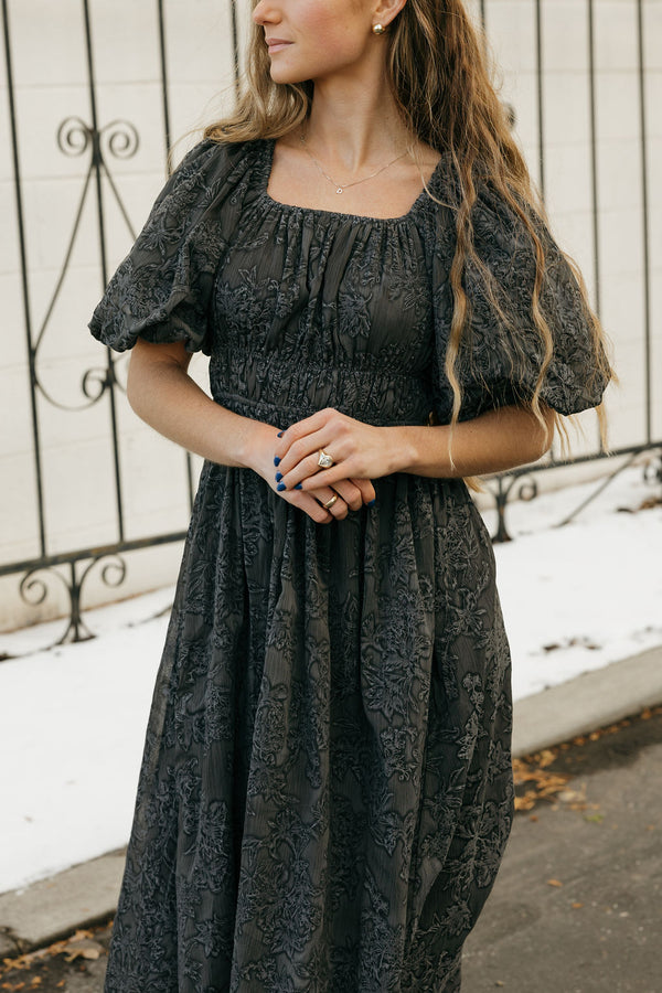 Lyla Dress-Charcoal