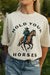 Hold Your Horses Tee-Ivory