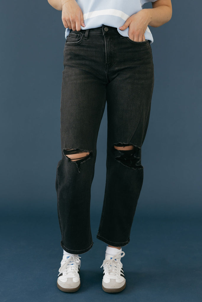 Jayli Denim-Washed Black