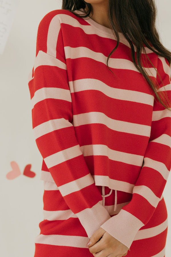 Harmony Sweater-Pink/Red