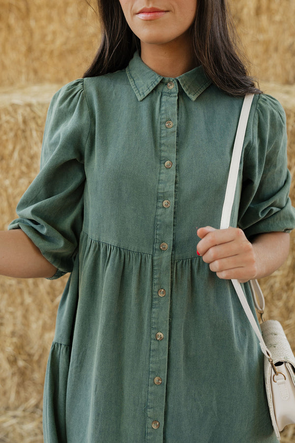 Ralphie Dress-Hunter Green