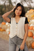 Marietta Crochet Vest-Cream