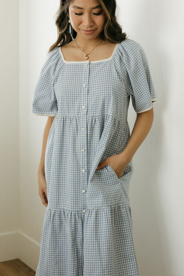 Hanna Dress-Blue Gingham