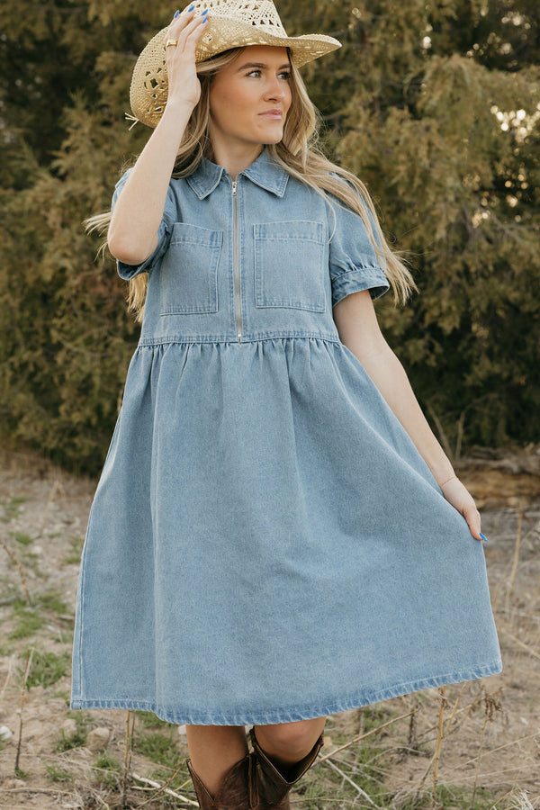 Amabel Dress-Denim