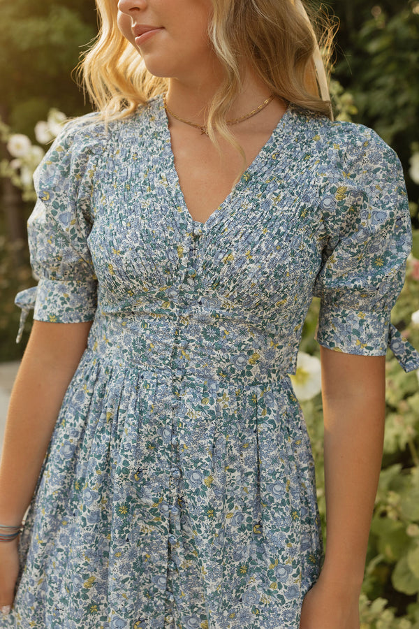 Abbigail Dress-Blue Floral