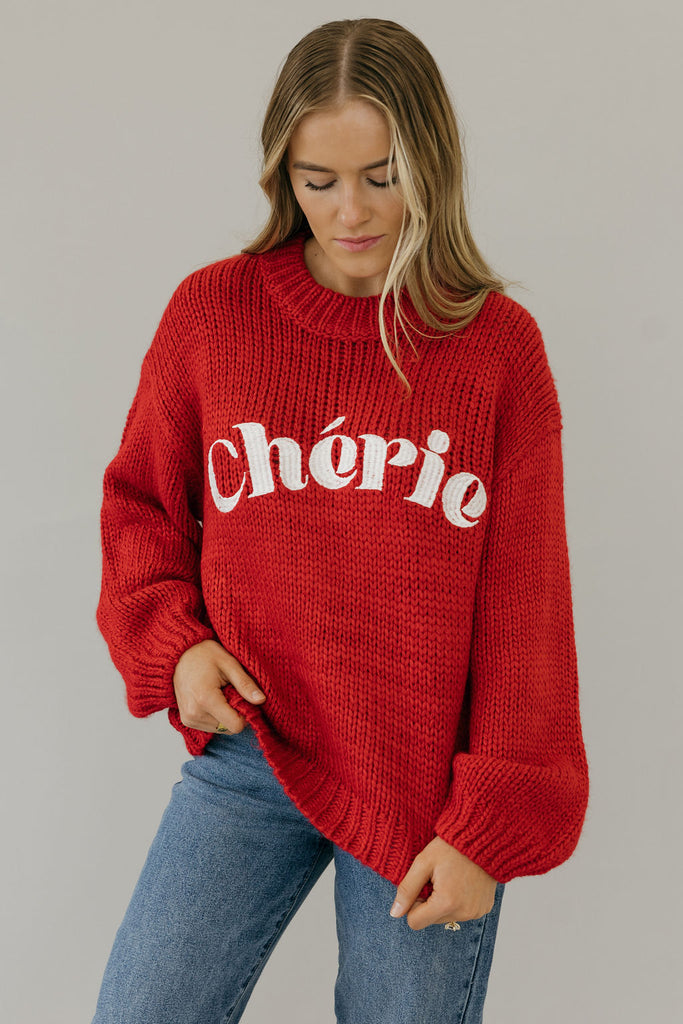 Cherie Sweater-Red