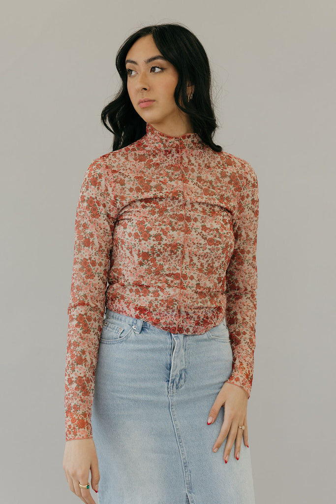 Poppie Top-Ivory/Rose