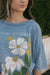 No Rain No Flowers Tee-Mineral Blue