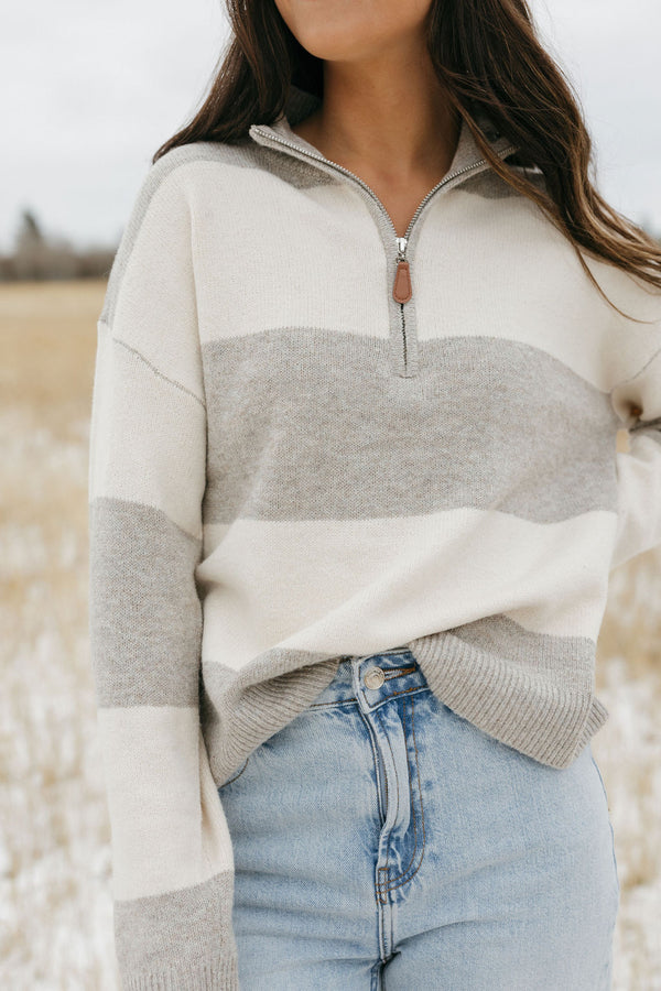 Lottie Sweater-Oatmeal/Taupe