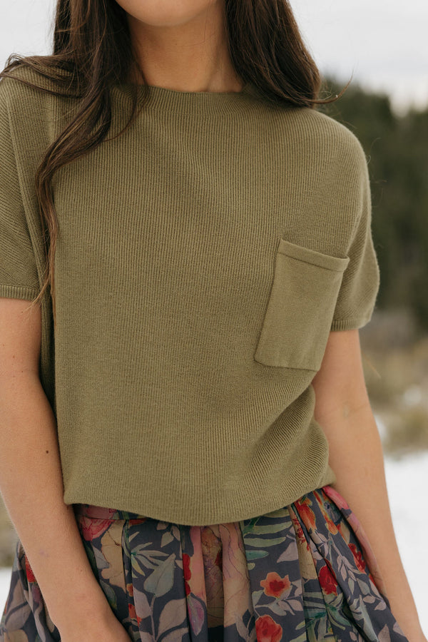 Mason Top-Olive