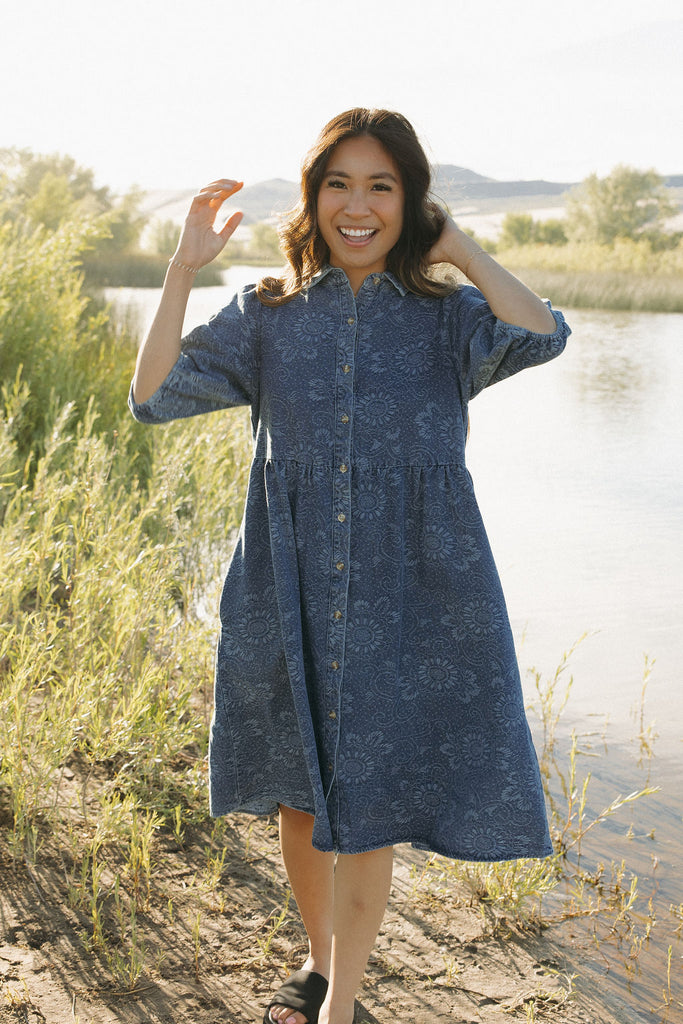 Ralphie Dress-Paisley Denim