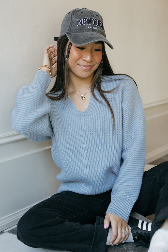 Britton Sweater-Powder Blue