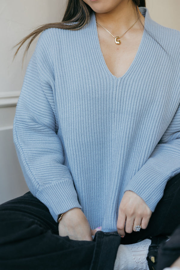 Britton Sweater-Powder Blue