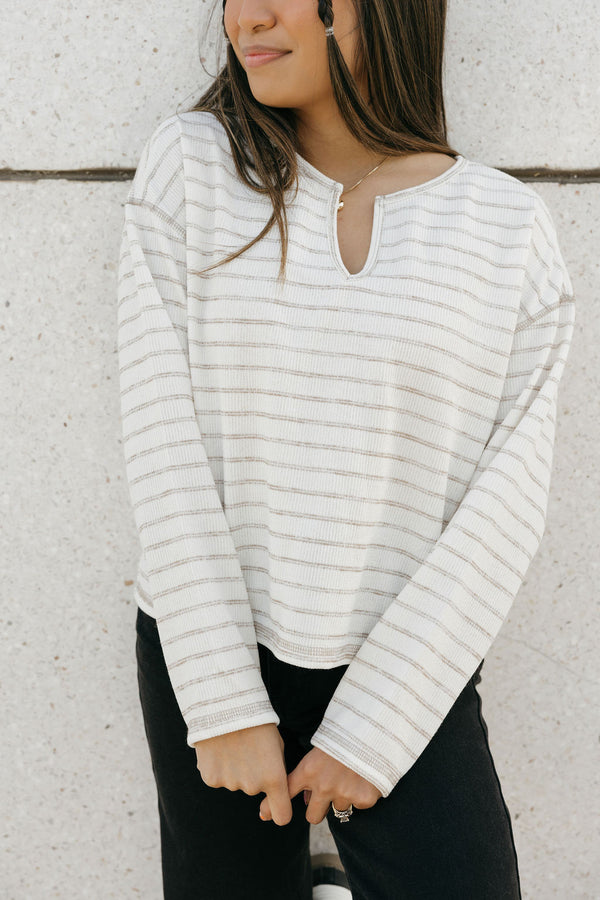 Chandler Top-Cream Stripe