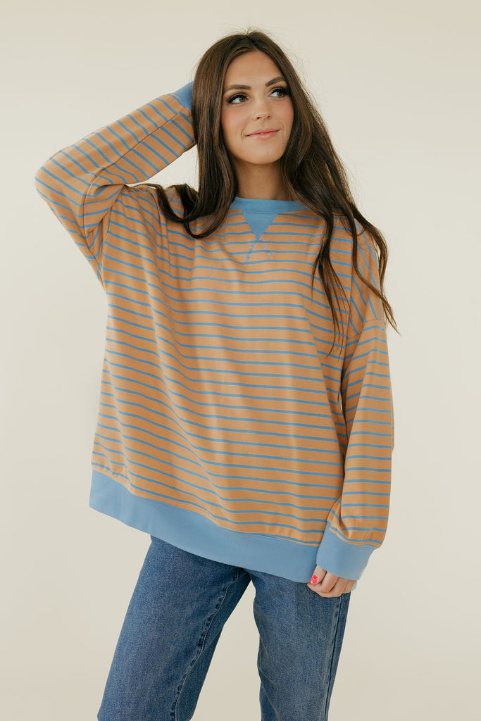 Palmer Top-Camel/Denim