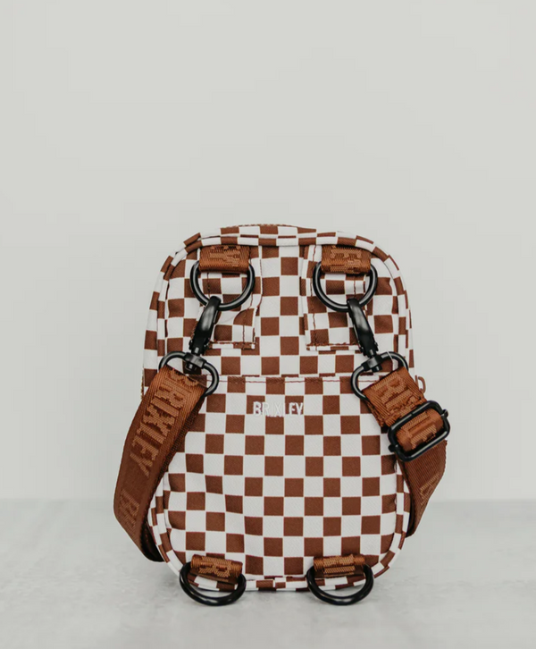 Brixley Crossbody Sling-Brown Checkered