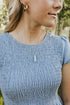 Blue Quartz Necklace-Gold