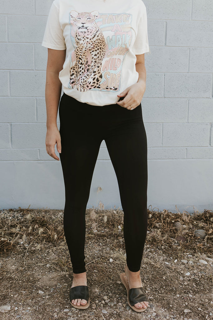 The Down Low Leggings-Black